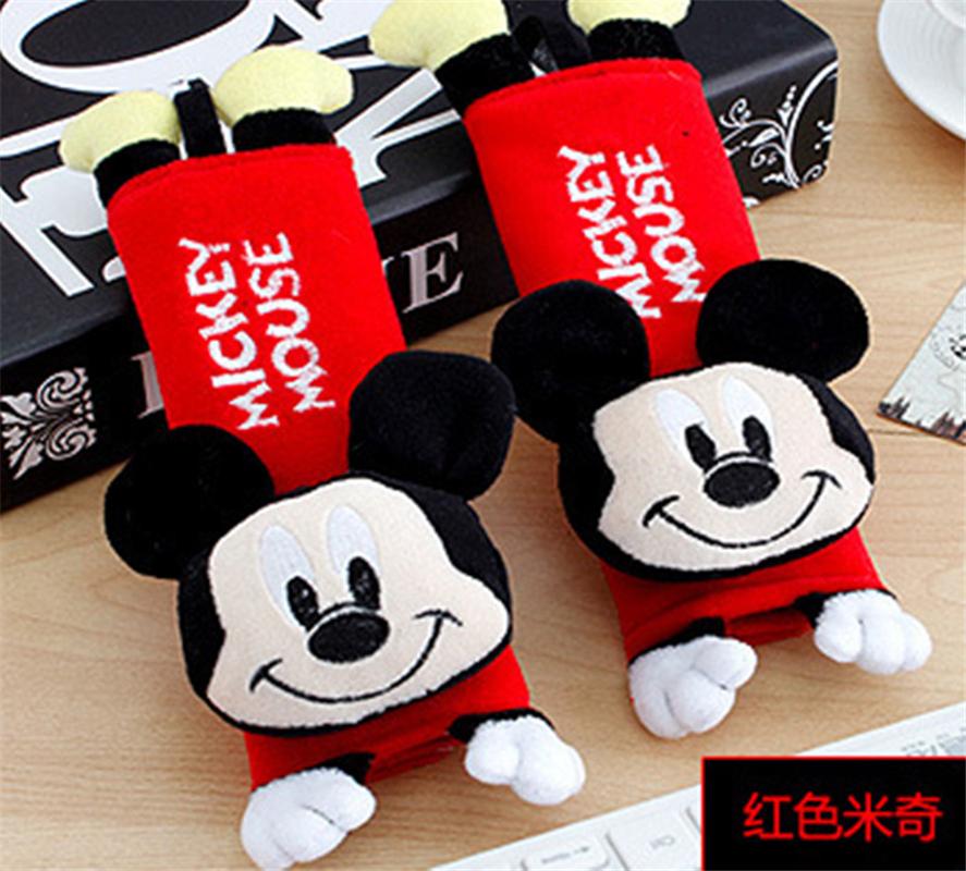2 Cái/bộ Disney Chuột Mickey Nữ Thời Trang Dây An Toàn Xe Hơi Miếng Lót Dây An Toàn Dây Đeo Vai Ba Lô Vỏ Gối Đệm Cho Người Lớn Trẻ Em