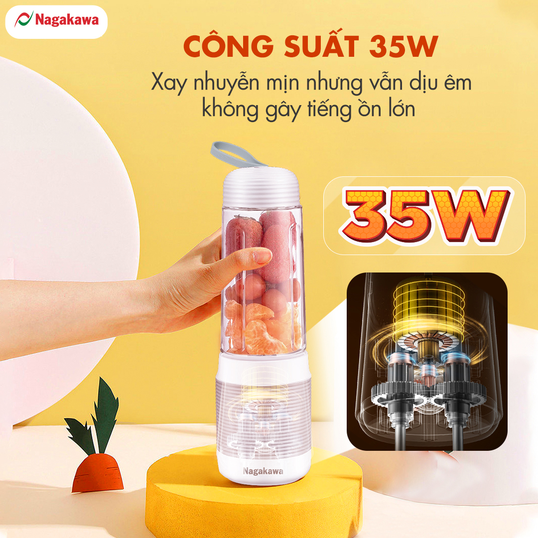 Máy xay sinh tố cầm tay Nagakawa NAG0826 (300ml – 35W) - Hàng chính hãng