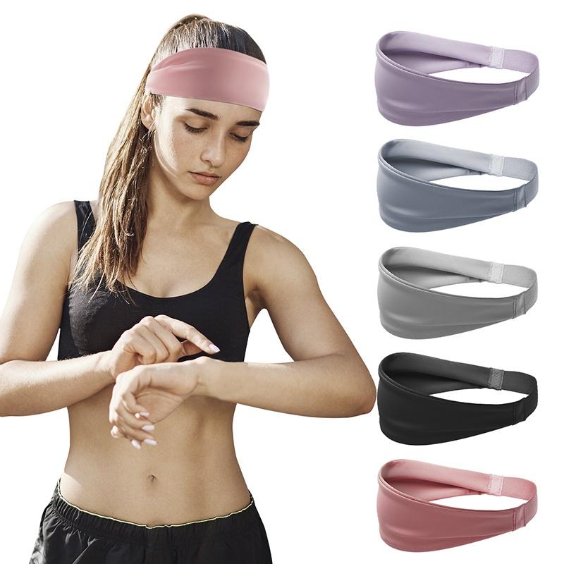 Băng đô thể thao dành cho nam nữ 1pc không trượt chống trượt tập luyện tập thể dục trên băng mềm chạy băng tay đua Yoga Băng tóc Yoga Color: Pink
