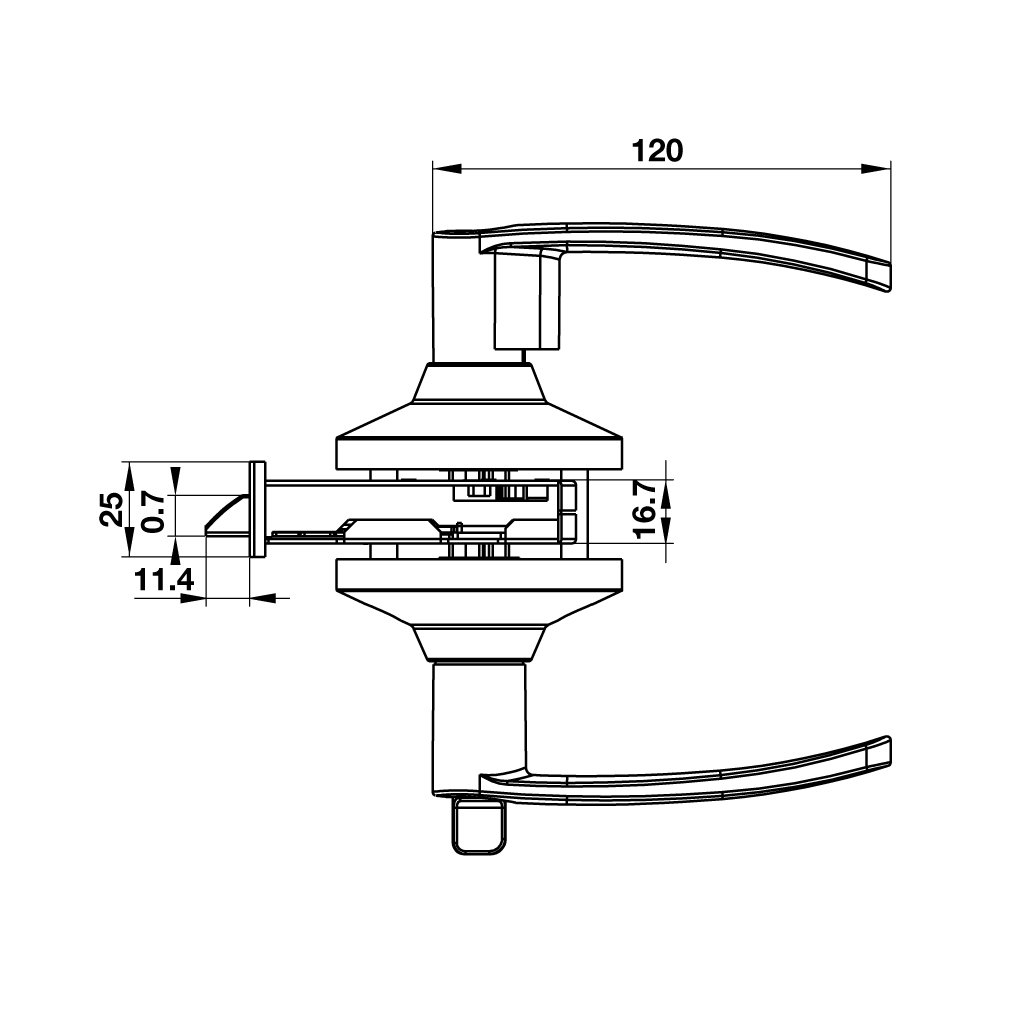 KHOÁ TRÒN GẠT 2 CHỨC NĂNG DIY HAFELE 489.10.820