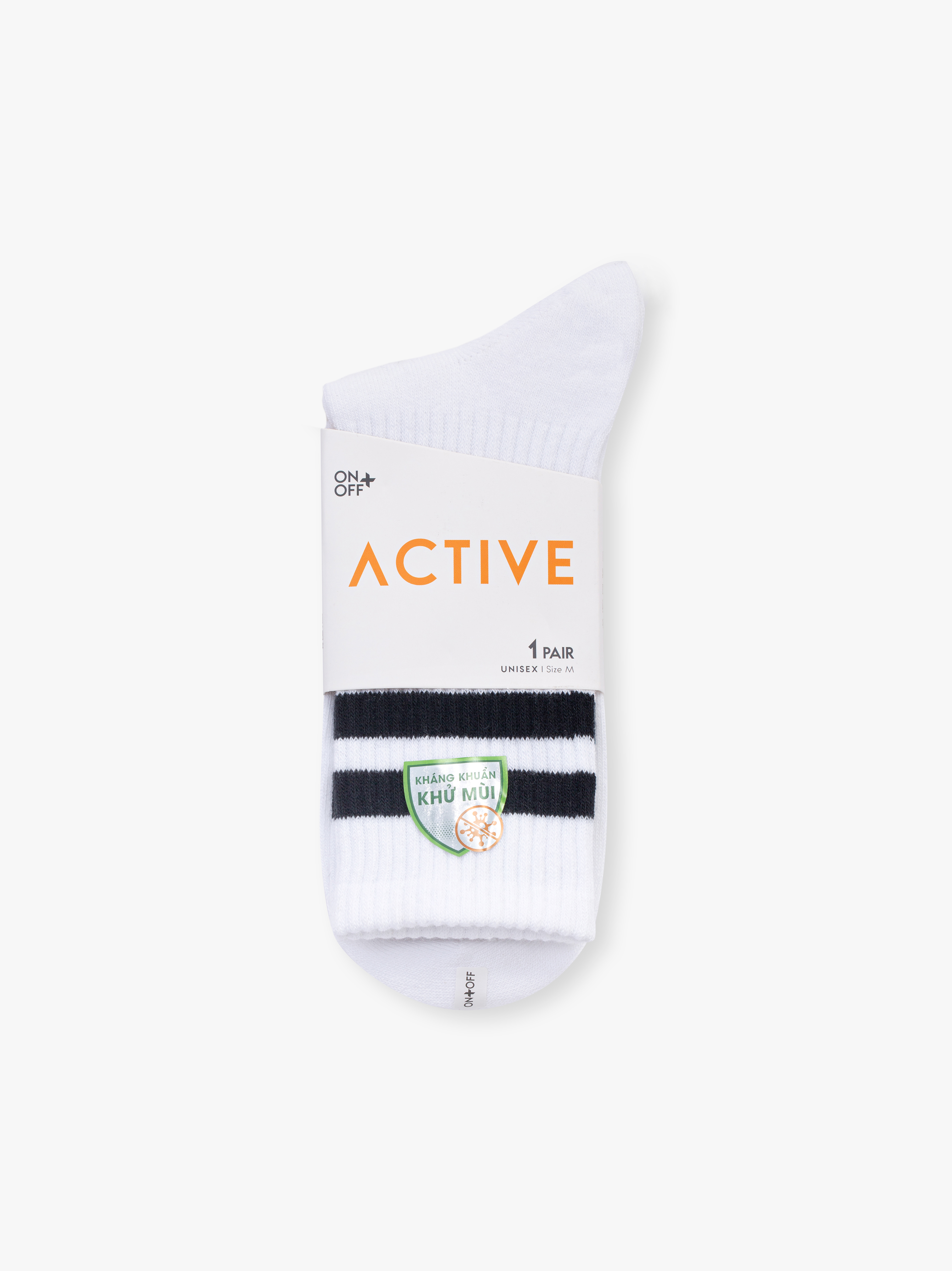 Combo 5 tất cotton thể thao unisex cổ cao năng động dễ kết hợp quần áo ONOFF - 15AR24A114-15AQ24A200