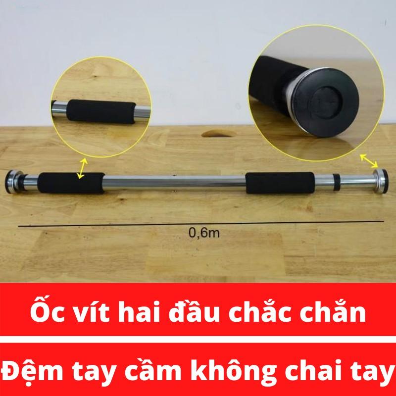 Xà đơn đa năng gắn cửa treo tường loại 60 - 100cm tập thể hình, thể dục tại nhà