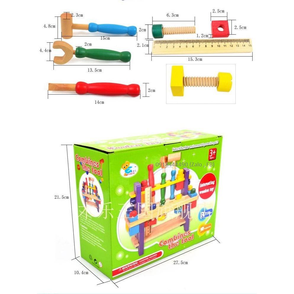 Đồ chơi gỗ Công cụ kĩ sư ốc vít