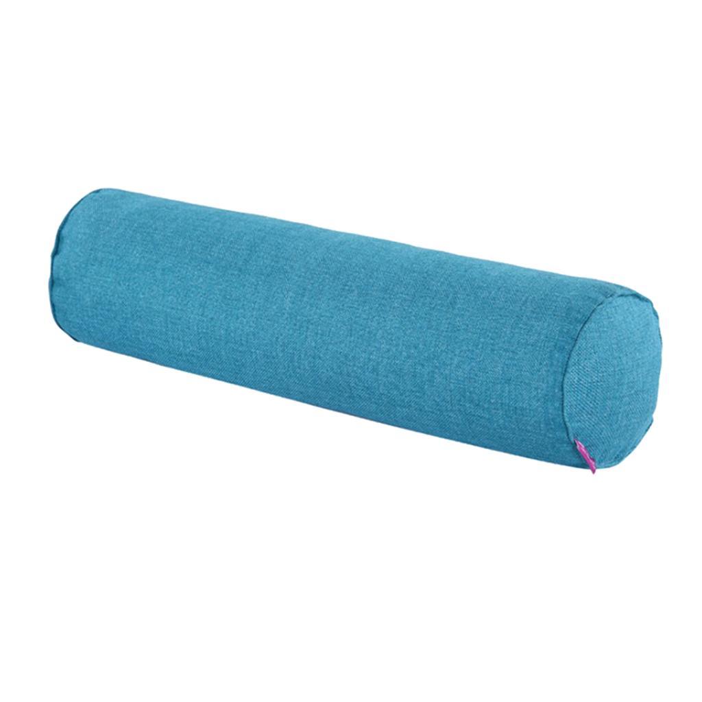 Orthopedic Neck Roll Pillow Round Cervical Support Spine Pillow Blue