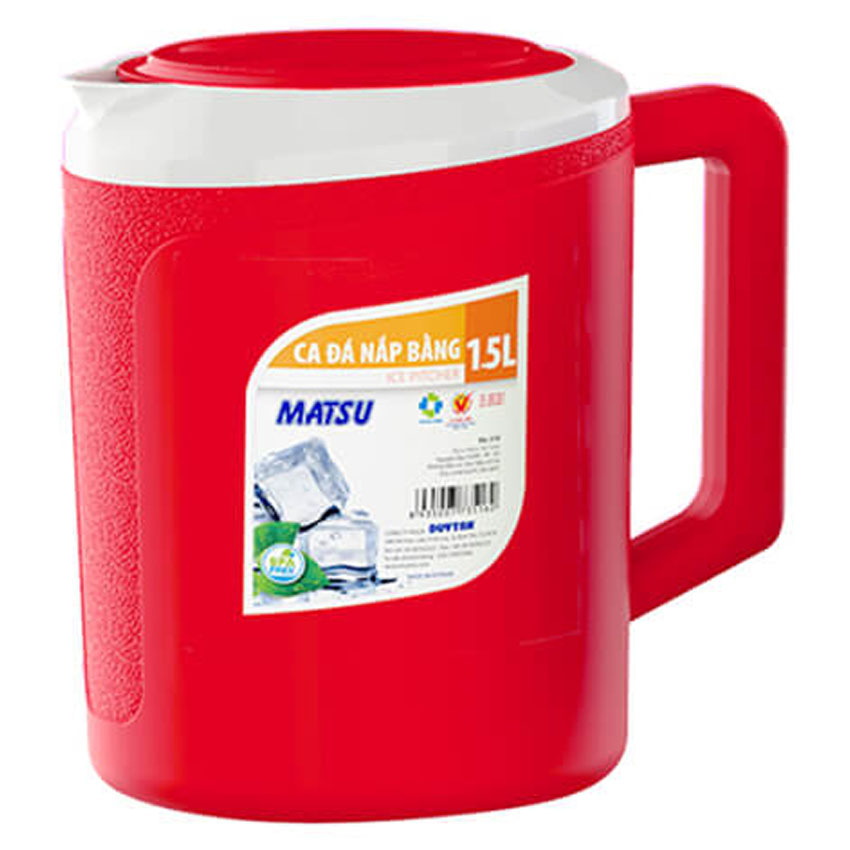 Ca đá nắp bằng 1.5 lít Duy Tân No.516 màu ngẫu nhiên