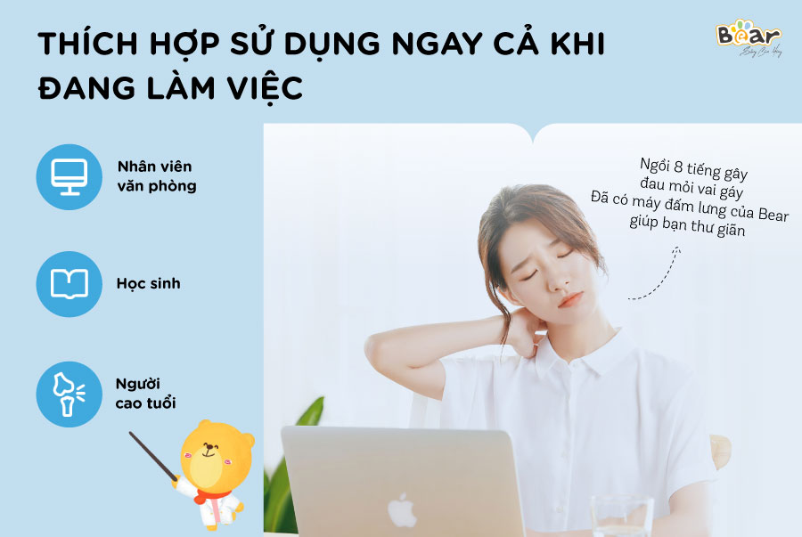 Máy Đấm Lưng Bear AMQ-A01X1 (MA-B01V1) - Hàng Chính hãng