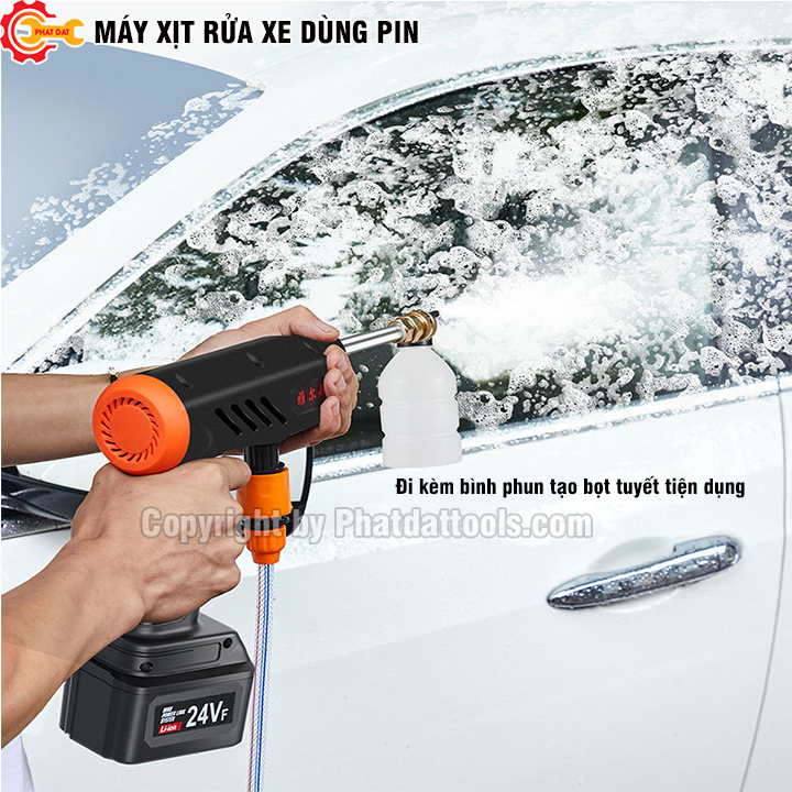 Máy rửa xe chạy pin