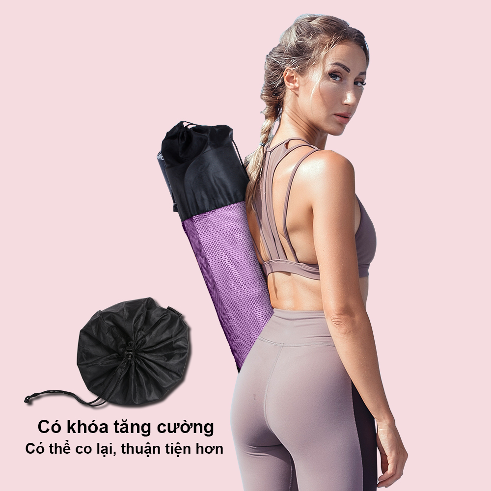 OneTwoFit Thảm Tập Yoga Định Tuyến TPE cao cấp tặng kèm túi đựng - 2 Lớp Chống Trượt 6mm/8mm