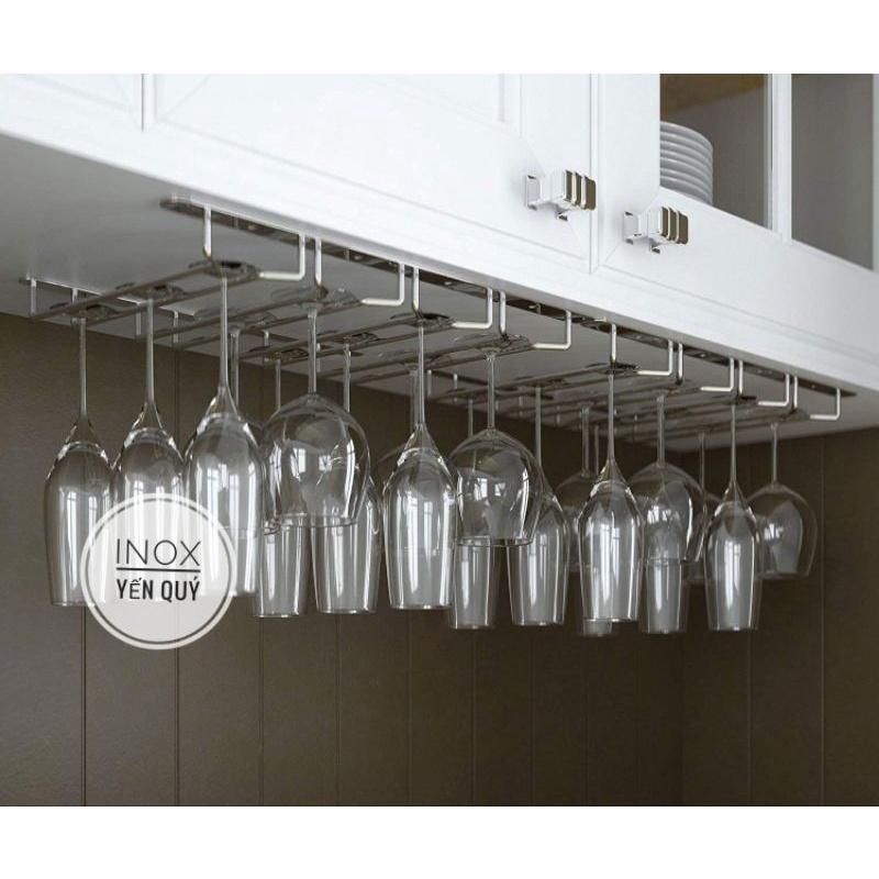 INOX 304 GIÁ KỆ TREO LY SÂU 18CM 3/4/5/6/7 HÀNG CHẤT LIỆU BẰNG INOX 304