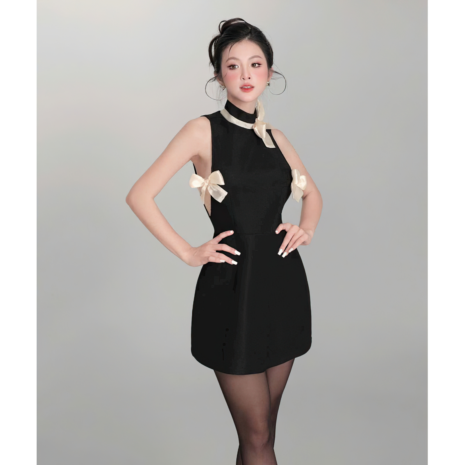 Đầm dự tiệc MINA thiết kế cổ lọ dáng ôm mini chất liệu Kim Cương quyến rũ cá tính - MN258