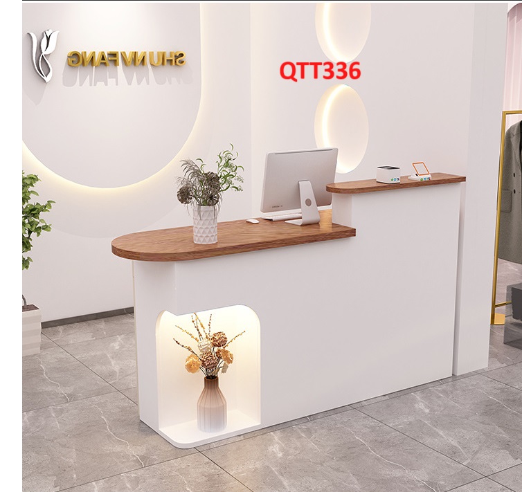QUẦY LỄ TÂN, QUẦY TIẾP TÂN, QUẦY TÍNH TIỀN, QUẦY THU NGÂN QTT336 - NỘI THẤT LẮP RÁP VIỄN ĐÔNG ADV