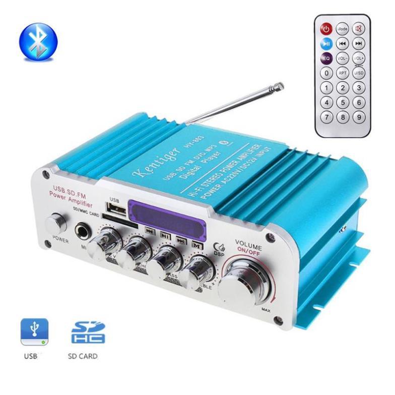 Amply kết nối Bluetooth cao cấp nhập khẩu, Amply mini cao cấp Amly mini Karaoke Kentiger HY 803 z