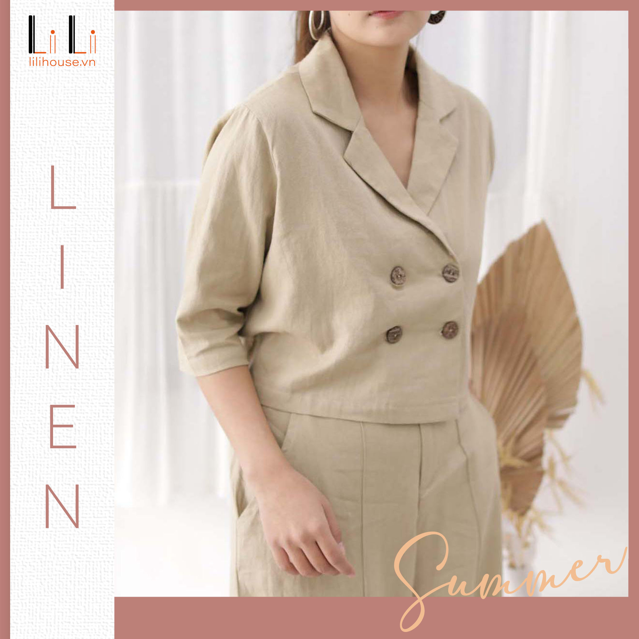 BST Áo kiểu lửng - Chất liệu Linen Cao Cấp