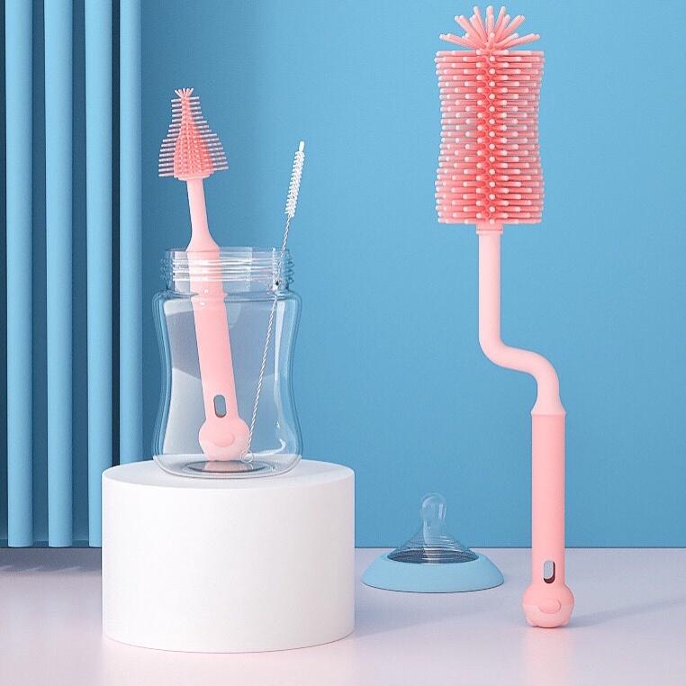 CỌ RỬA BÌNH SỮA SILICONE QUAY 360 ĐỘ - BABUU