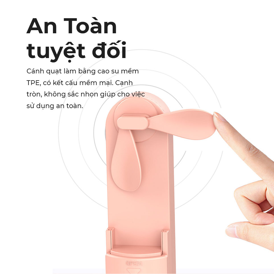 Quạt mini Tích Hợp Pin Sạc Dự Phòng Điện Thoại Và Tai Nghe Âm Thanh Vòm Chất Lượng Cao - Hàng chính hãng