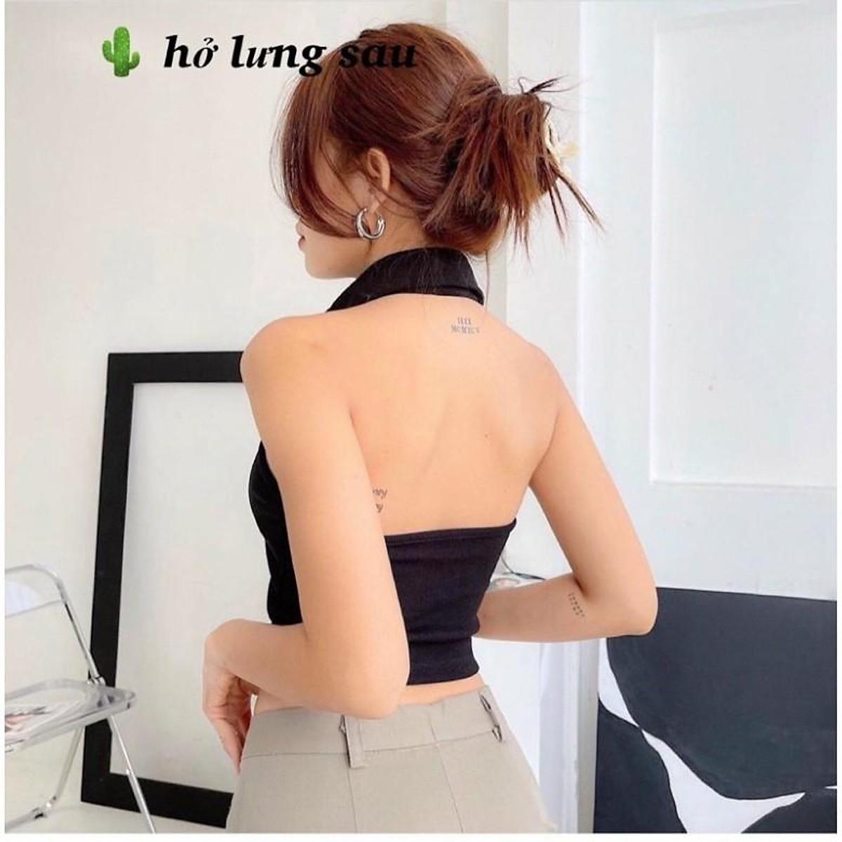 Áo yếm nữ hở lưng nhiều màu cho nữ đi chơi đi tiệc xinh xắn aloha