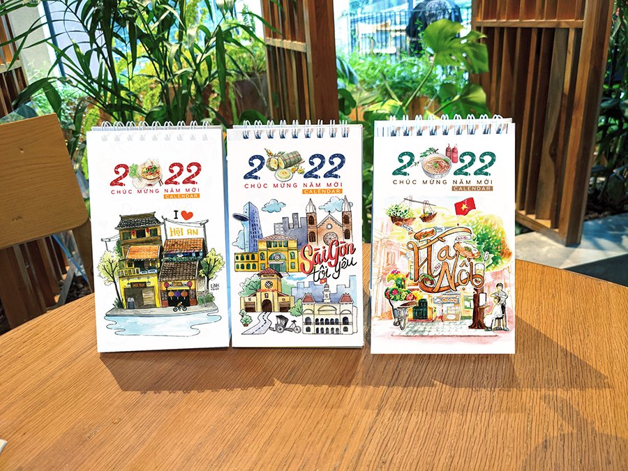Lịch để bàn 2022 dễ thương mini ghi chú to do list trang trí bàn học decor văn phòng có ngày âm