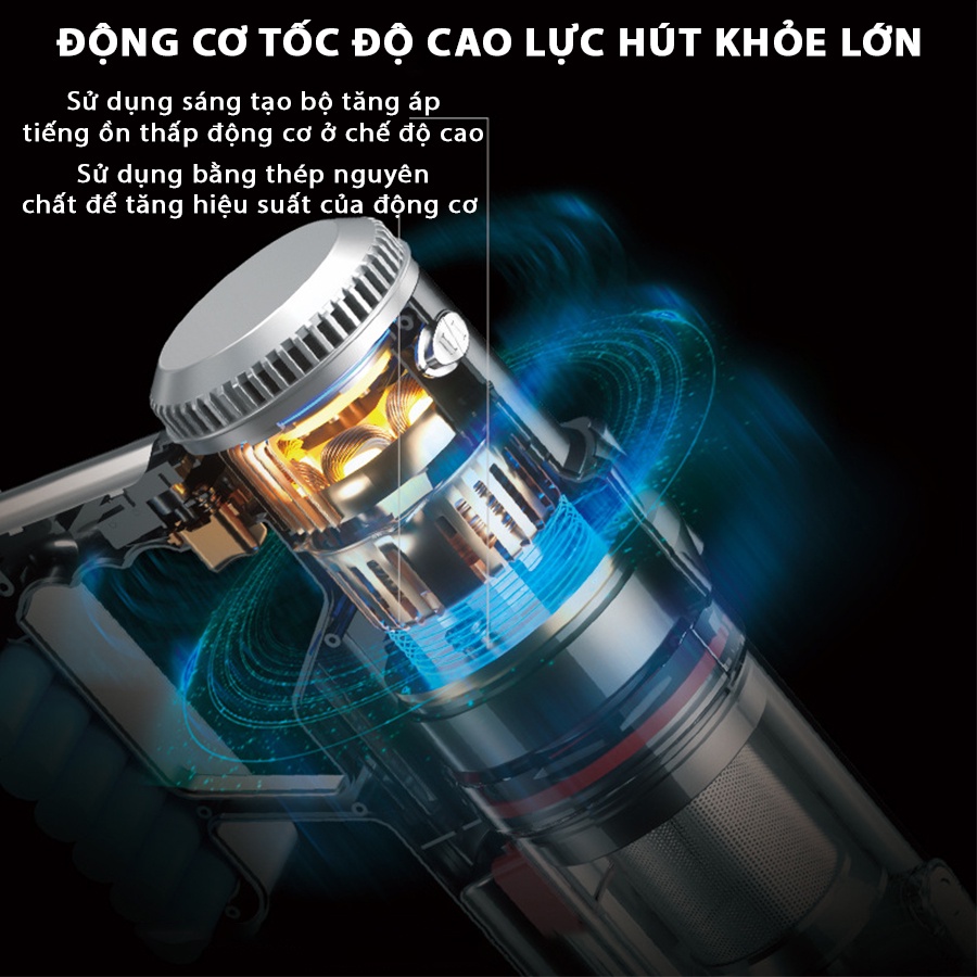 Máy Hút Bụi Cầm Tay Không Dây JK-V12 Đa Năng Cho Gia Đình Sử Dụng Pin Sạc Hút Giường, Đệm, Xe Hơi