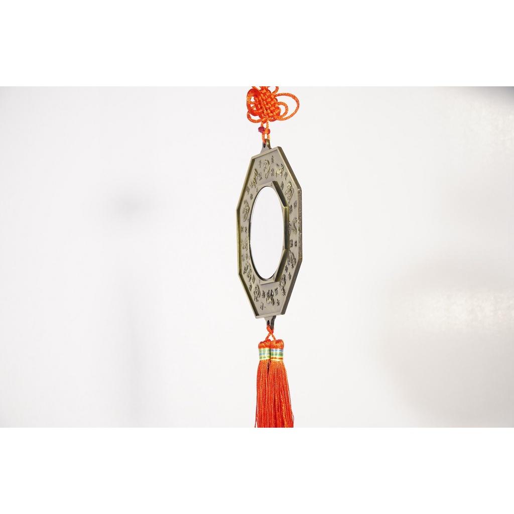 Dây treo Gương Bát Quái phong thủy Hổ Phù gương phẳng 12 con giáp trấn trạch - Nhiều cỡ