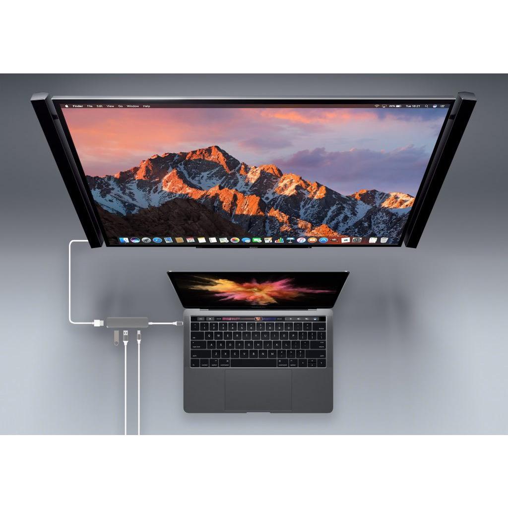 Cổng chuyển đổi dành cho MacBook, PC &amp; Devices HyperDrive HDMI 4K USB-C 2 cổng USB 3.0 - hàng chính hãng