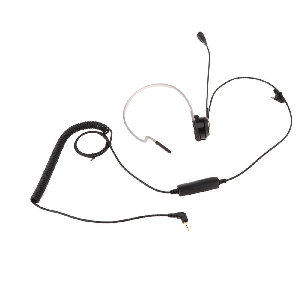 2.5mm  Call Center Headset, Rear Mounted Monaural Headphone with Mic