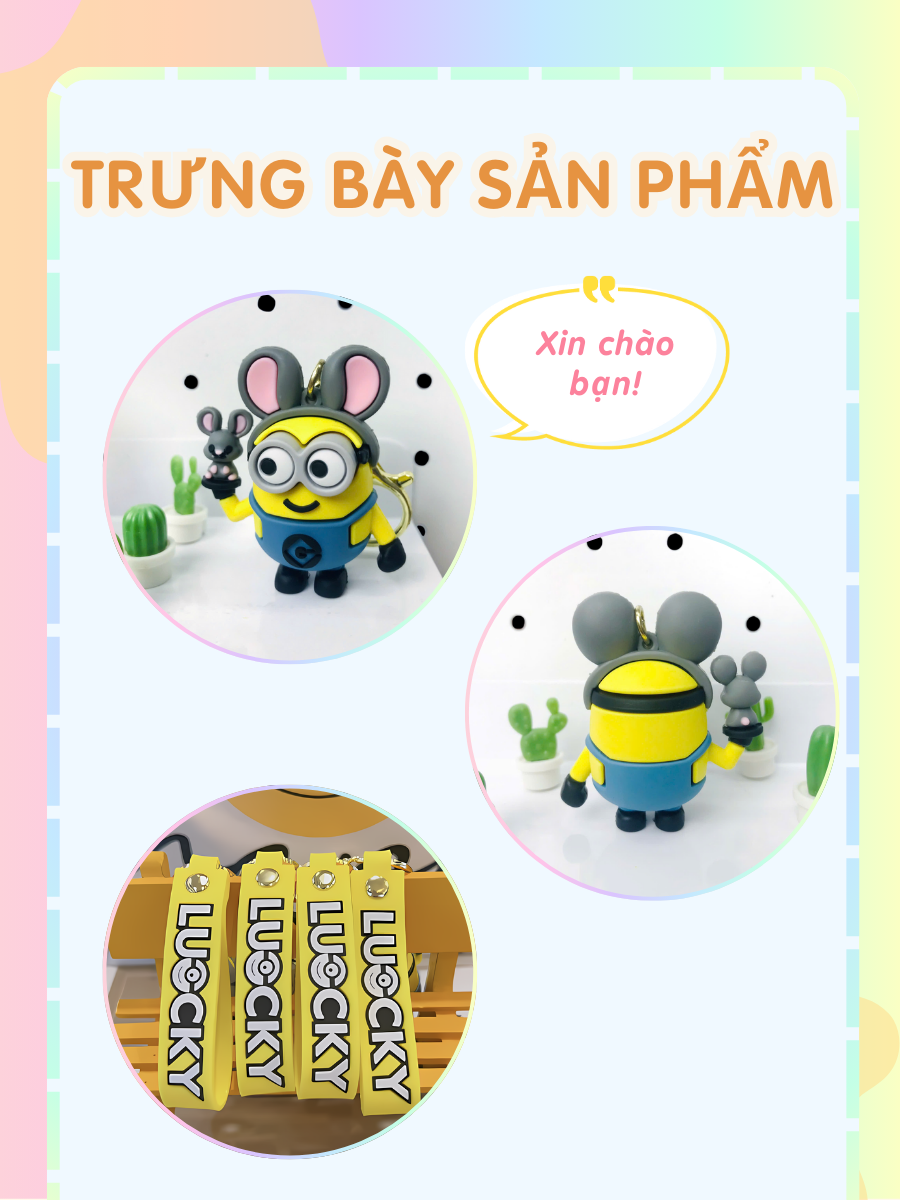 Móc khóa Dola Home nhân vật hoạt hình dễ thương, sáng tạo Minions, My Melody, Little Twin Star, Cinnainoroll
