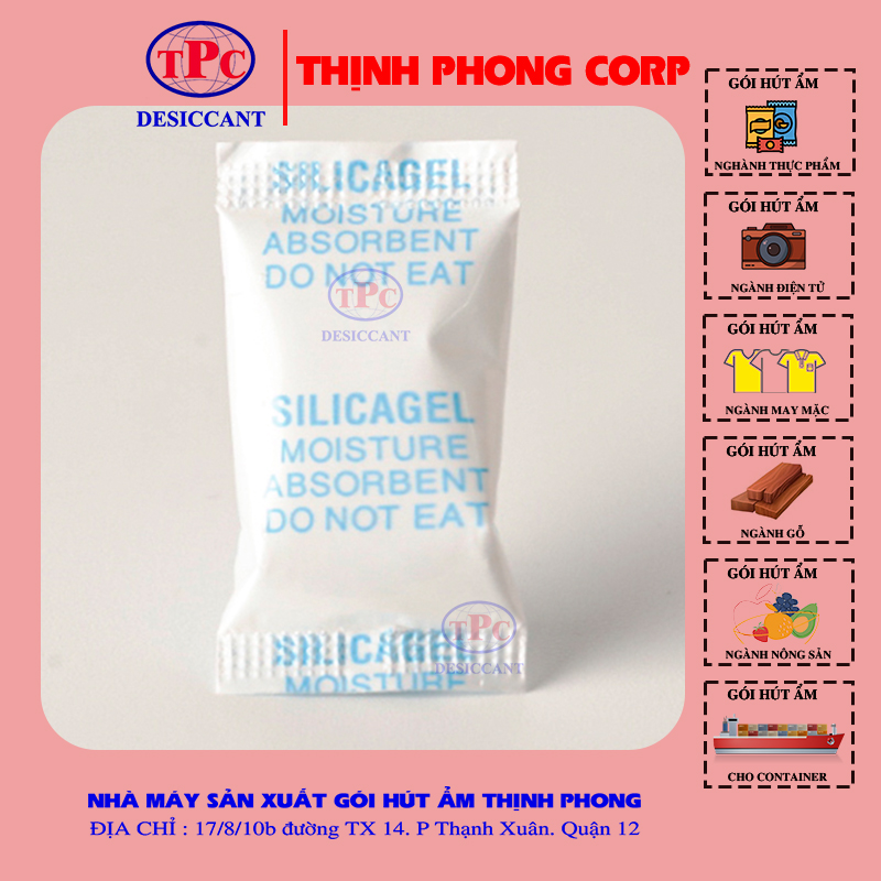 Hàng Chính Hảng - Gói Hút Ẩm Silicagel 1gram OPP ngọc ( 1kg = 1000 gói )