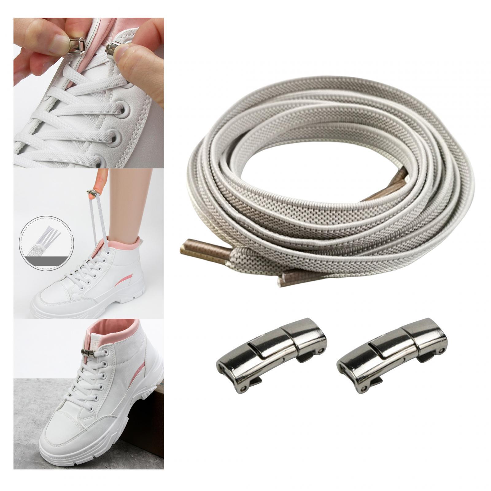 No Need Tie Shoe Laces Adults Sneakers Stretch Tie of Less Shoe Laces for Backpacking
