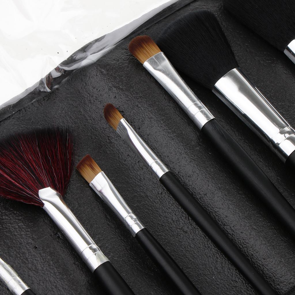Cuticate 12 Cọ Kabuki Trang Điểm Bộ Nền Đen Phối Eyeshdow Cọ Môi W/Túi