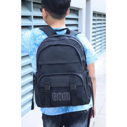Balo học sinh, sinh viên thời trang unisex với chất dù cao cấp nhẹ bền - BOM