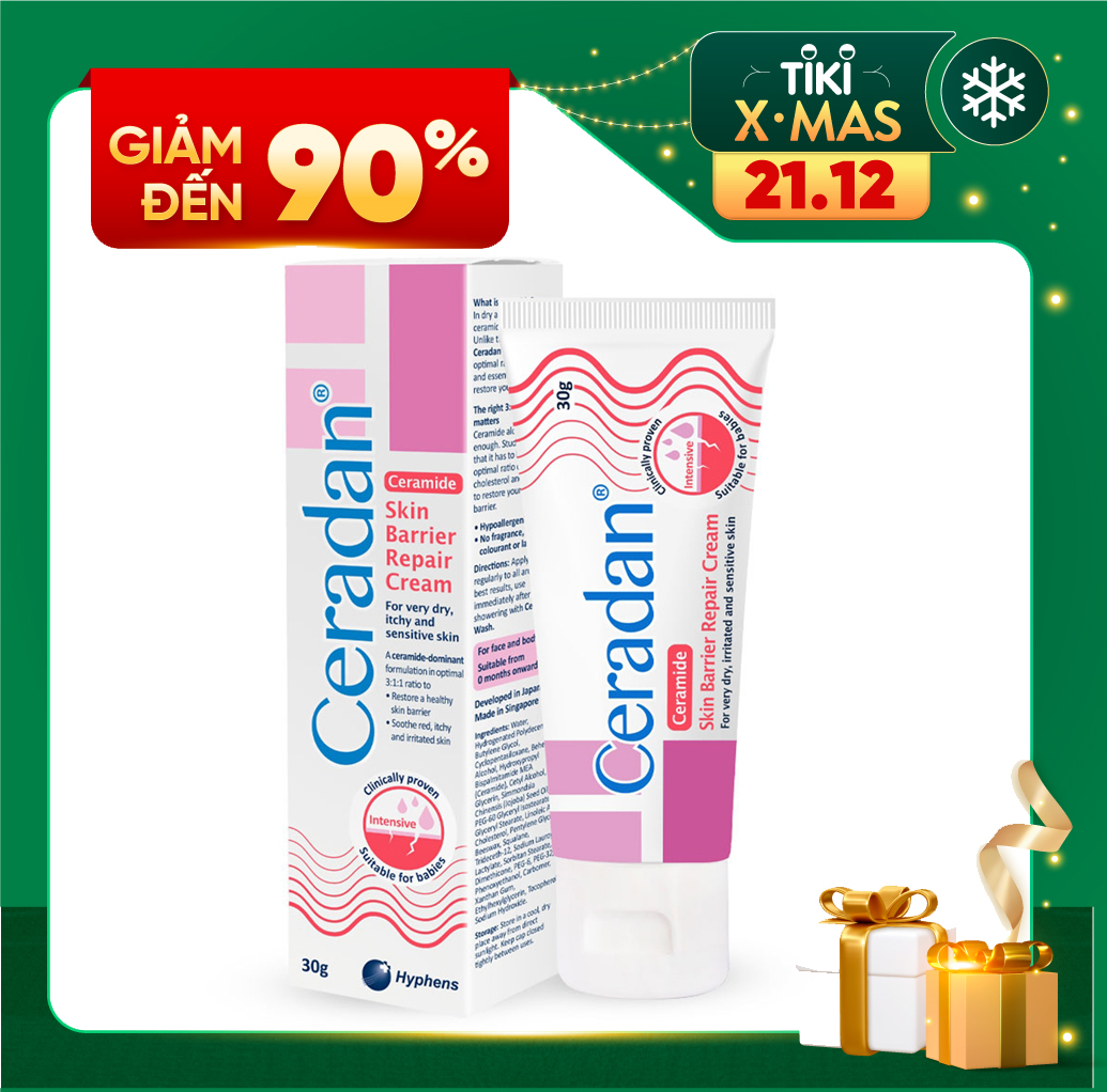 Ceradan cream 30g-  liệu pháp cho Da chàm, viêm da cơ địa