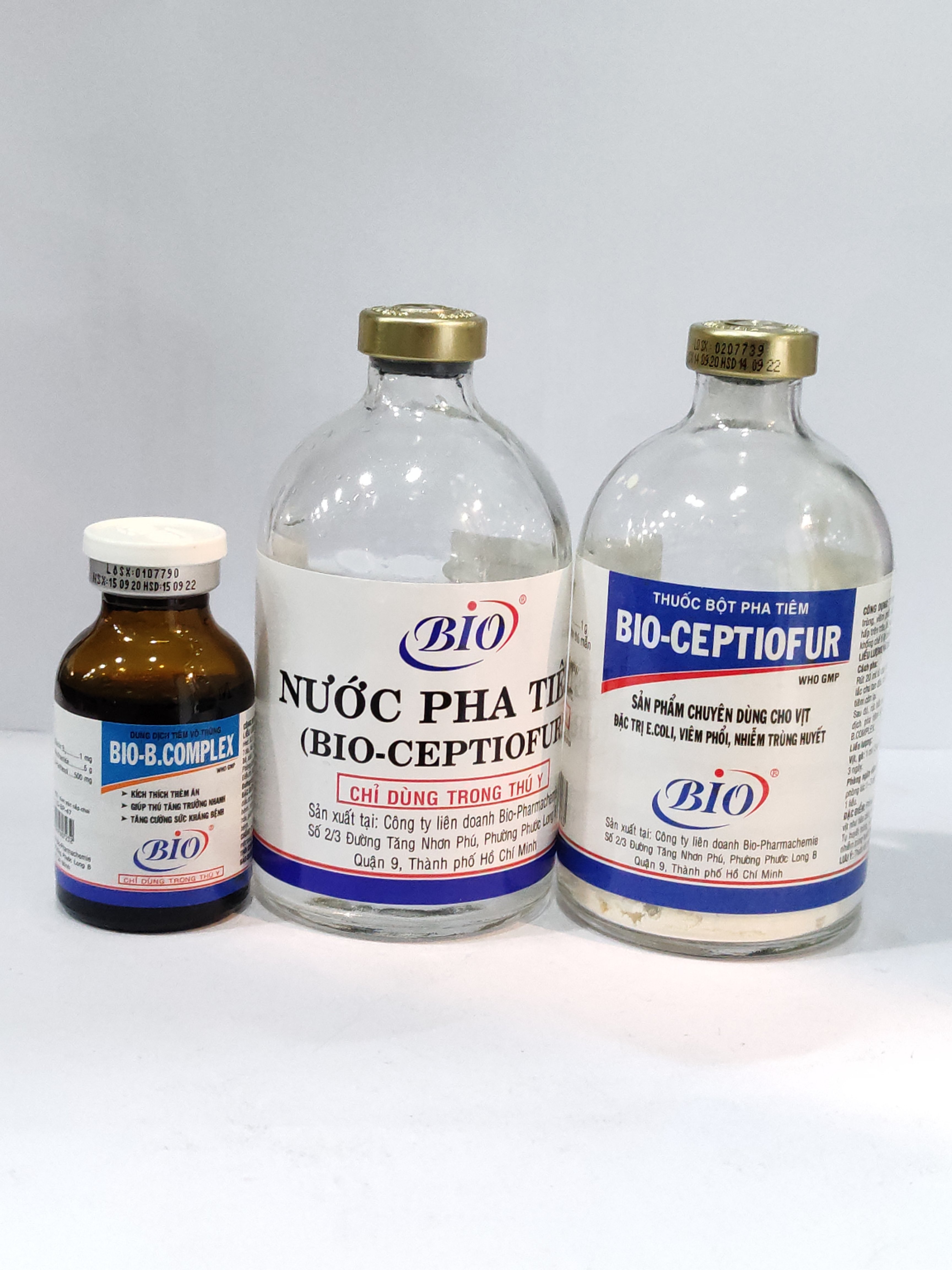 BIO CEPTIOFUR 100ML Thuốc bột pha tiêm đặc trị e.coli, viêm phổi, nhiễm trùng huyết, bại huyết trên vịt