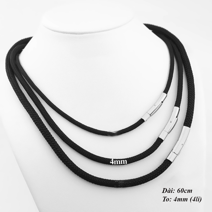 Dây chuyền sợi dù Thái 4li dài 60cm khóa inox MDC097-6