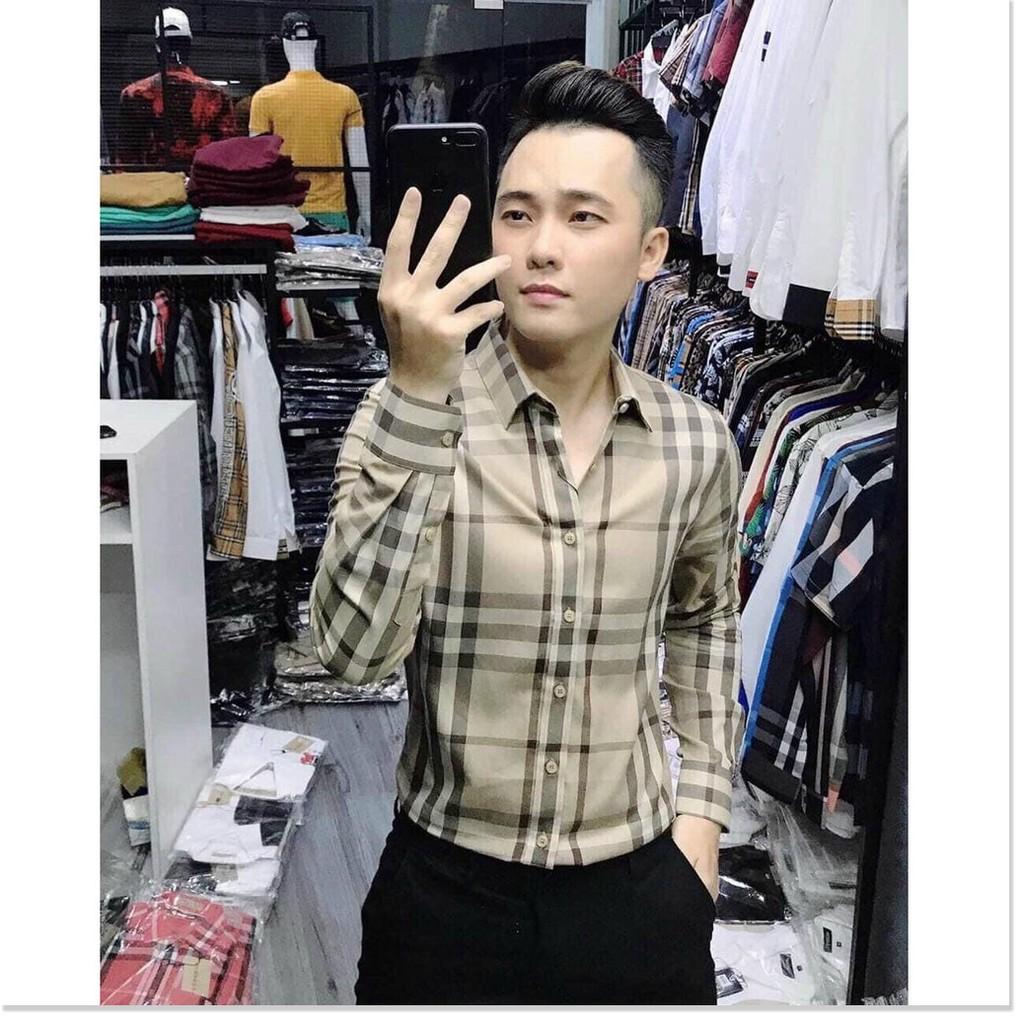 ÁO SƠ MI NAM DÀI TAY , CARO CỰC CHẤT , DÀNH CHO GIỚI TRẺ