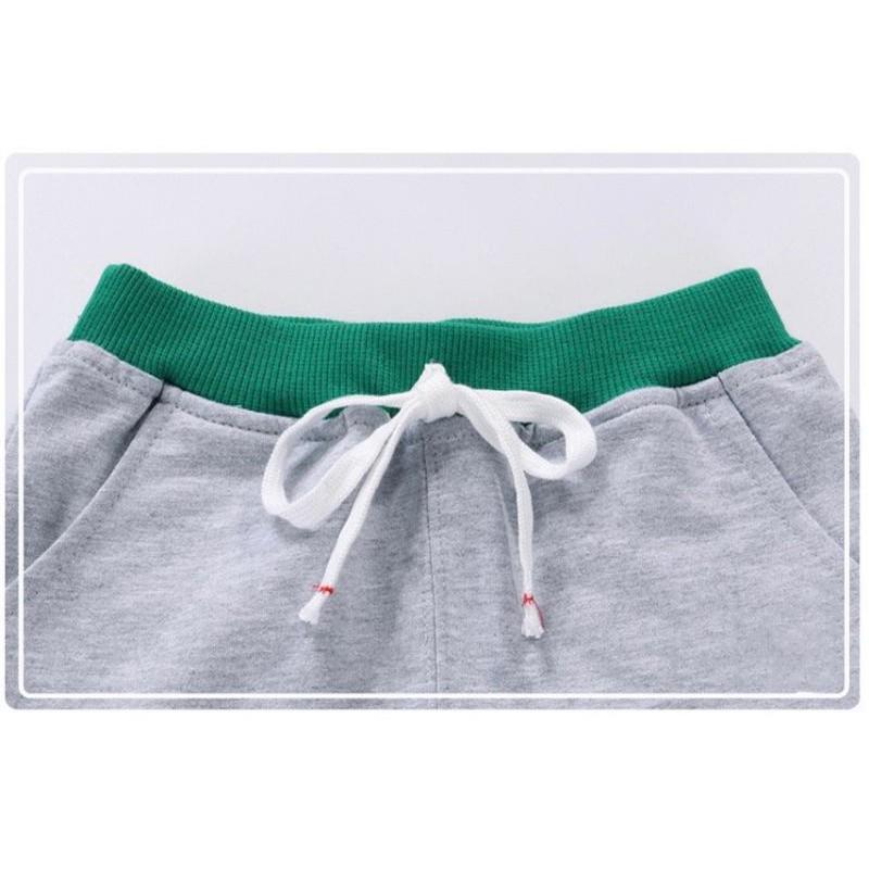 Quần short bé trai BETOP quần thun cho bé họa tiết thể thao chất cotton (DK9008
