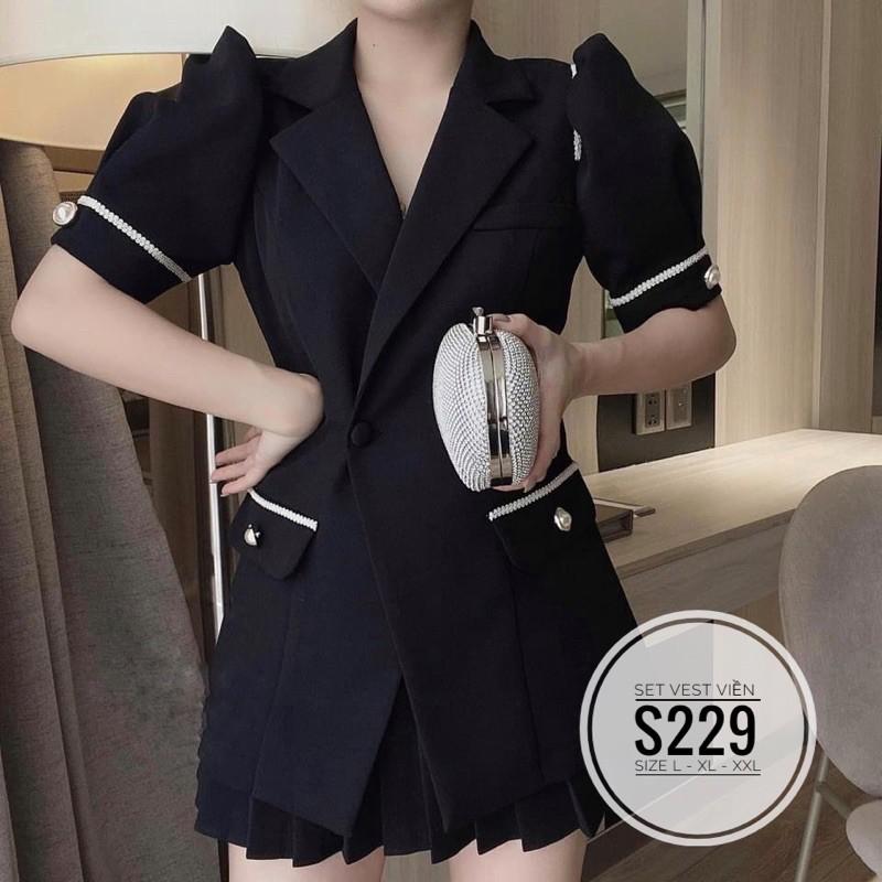 Bigsize Set vest viền S229