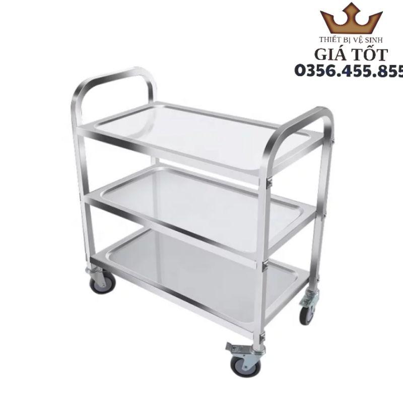 Xe đẩy inox 3 tầng 850*450*900mm