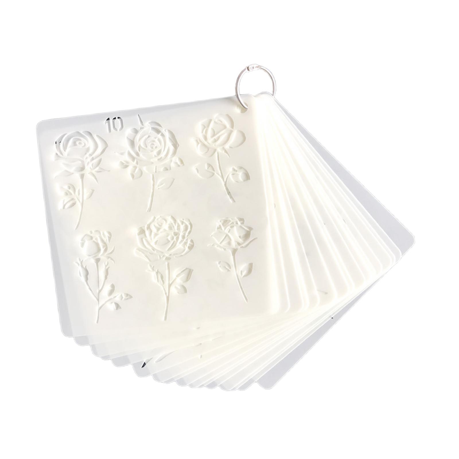 20Pcs Flower Painting Stencils DIY Durable Art Crafts for Tile Floor