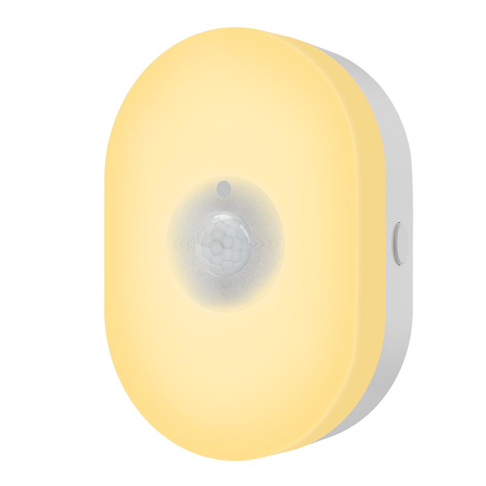 Tuya WiFi Intelligent Humanbody Induction Small Night Lamp Multi-Gear Dimming Household Bedside Light Mobilepohone Control Colorful Bedroom Lamp Compatible with Amazon Alexa Google Home