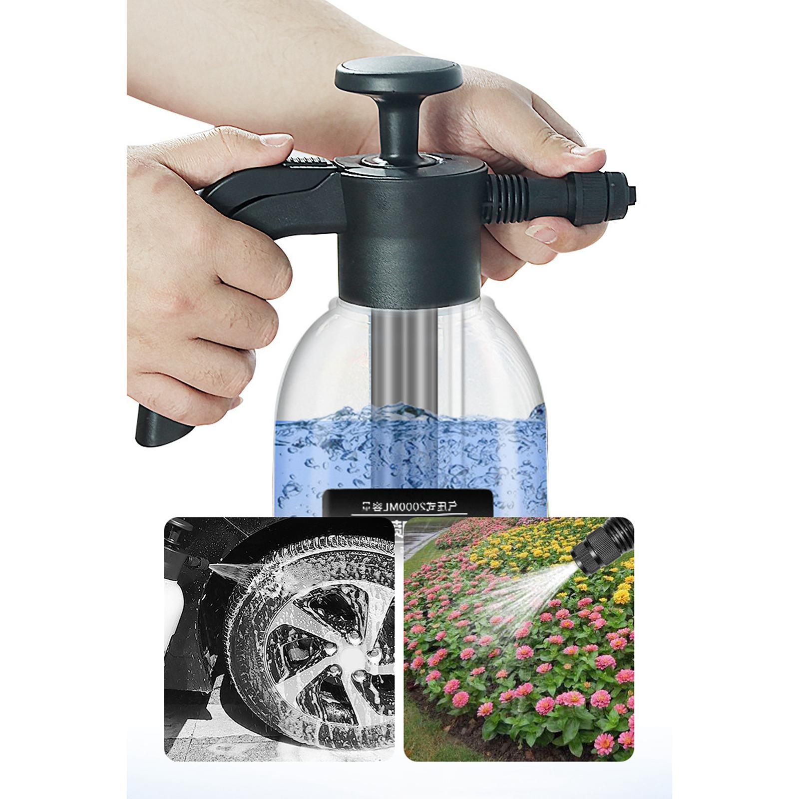 Car Hand Foam Sprayer Adjustable Nozzle 2.0L Portable for Car Window Washing
