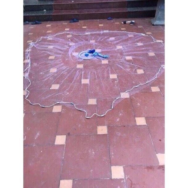 Siêu rẻ siêu rẻ Chài cước rút dài 4m8 , chài rút tàng hình bắt cá hàng Thái Lan cao cấp y hình