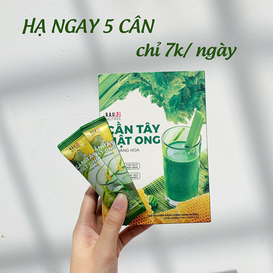  2 Hộp Cần Tây Mật Ong Motree (14 gói) Giúp Giảm Cân, Hết Mụn, Sáng Da, Đẹp Dáng, Đào Thải Mỡ Thừa, Thanh Lọc Cơ Thể Tặng Kèm 01 Túi Muối NGâm Chân GIúp Ngủ Ngon