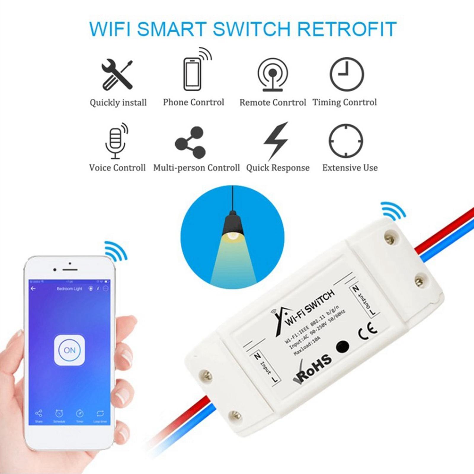 Wifi Wireless Remote Switch Remote Control Electrical Compatible with IFTTT