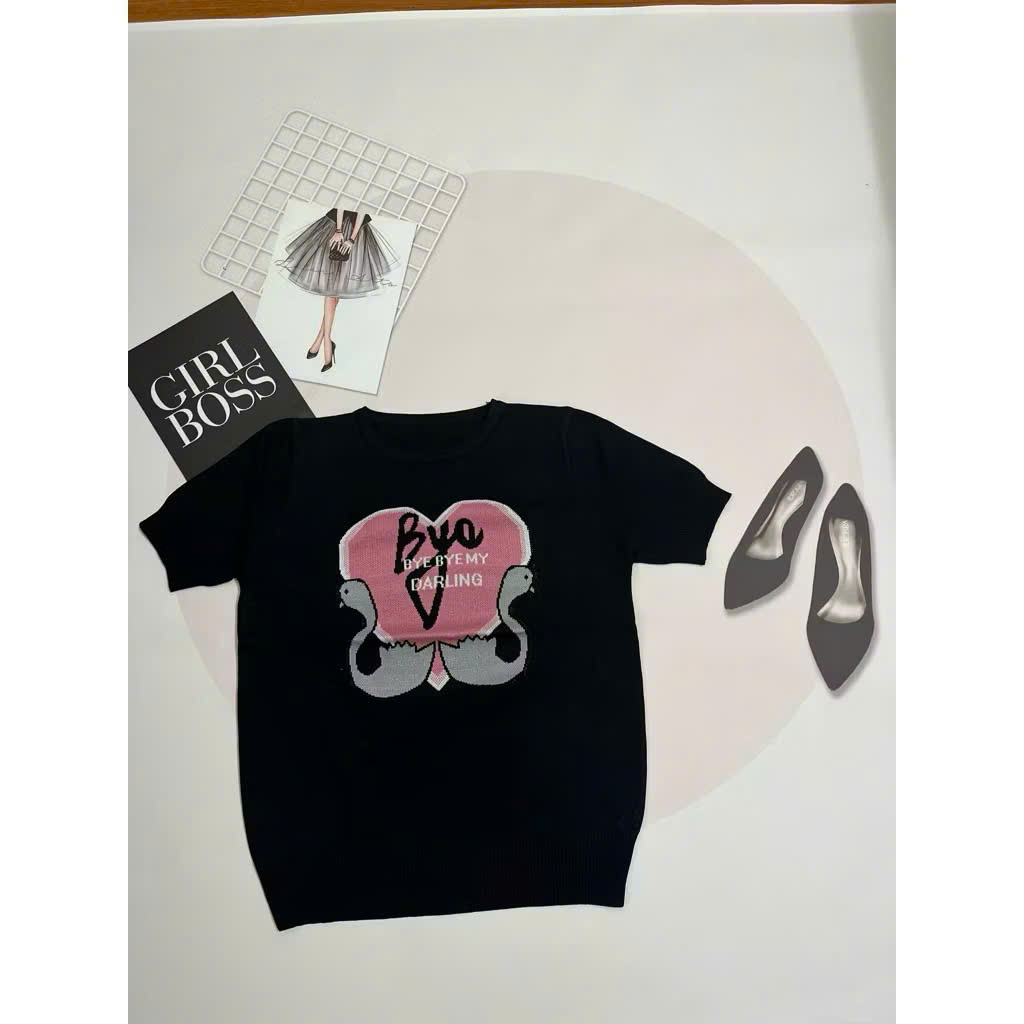 Áo len mongtoghi,áo len dệt kim nữ hàng thanh lý họa tiết dễ thương size 58-63,65kg