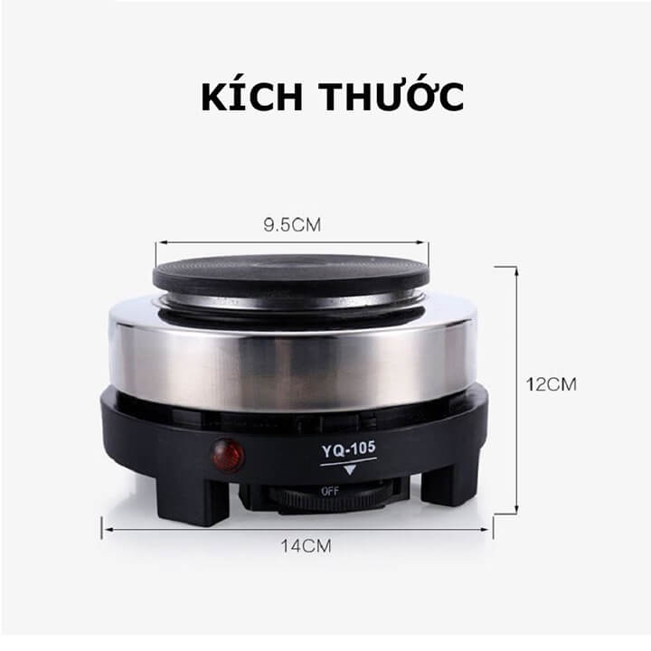 Bếp điện mini 500W đa năng không kén nồi chuyên dùng cho ấm pha cafe moka pot, bếp điện pha trà, cà phê, đun sáp, phích cắm 2 chấu