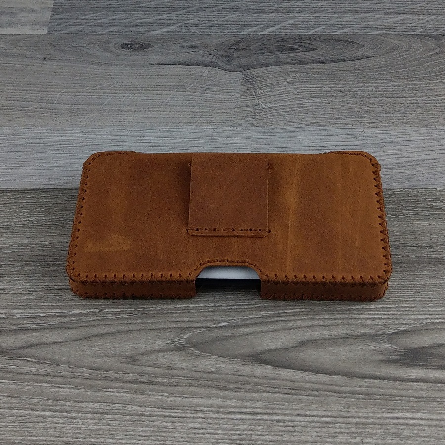 Bao Da Đeo Lưng dành cho Samsung Galaxy Note 10 Plus Dạng Hộp Da Sáp Nâu Bò