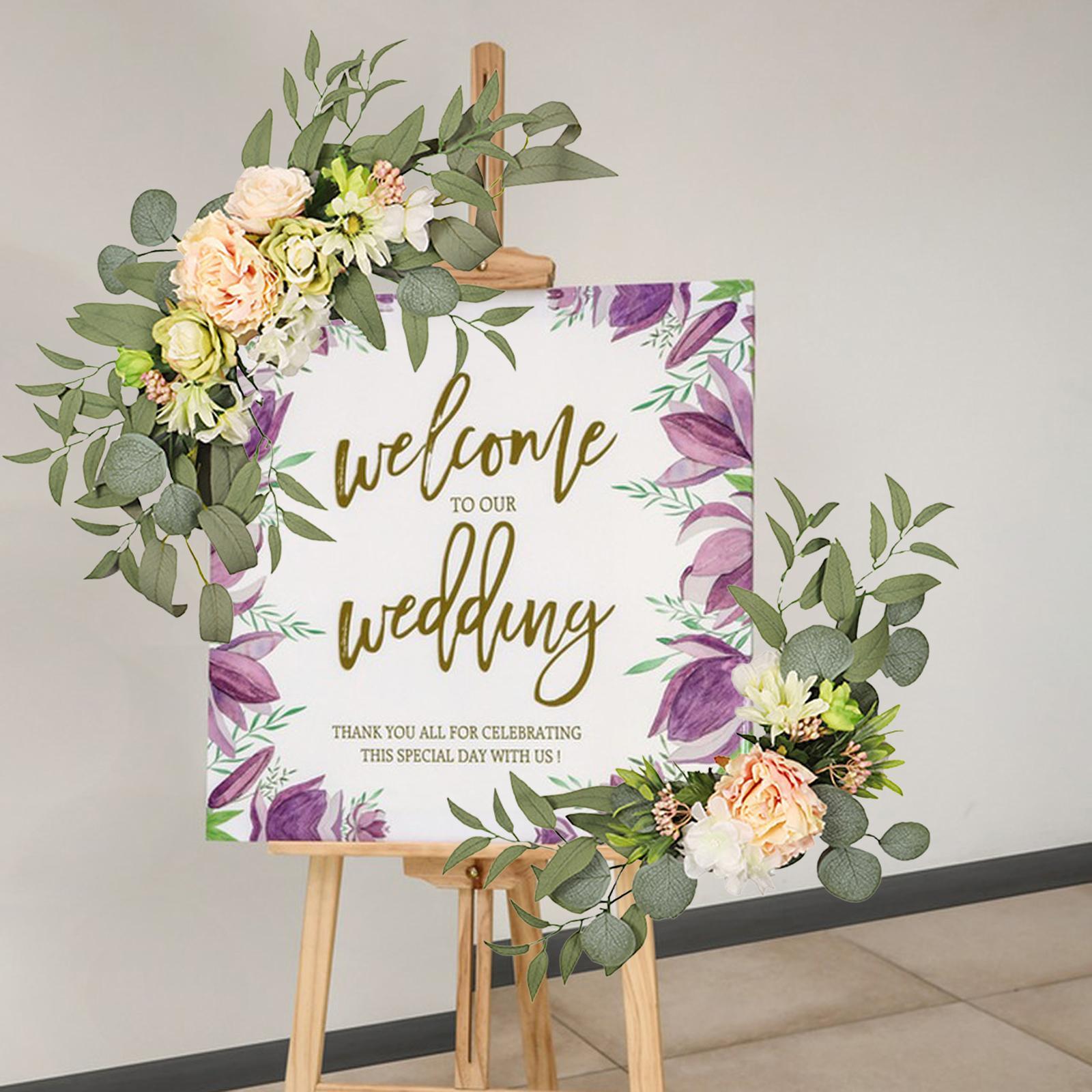 2Pcs Wedding Arch Decorations Flowers Backdrop for Wedding Ceremony