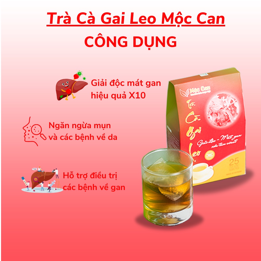 Trà Cà Gai Leo Mộc Can - Trà Túi Lọc Cà Gai Leo Giải Độc Mát Gan 25 Túi Lọc