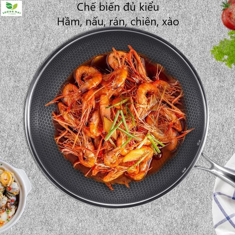 Chảo Chống Dính Kim Cương 32cm 3 Lớp Inox 304