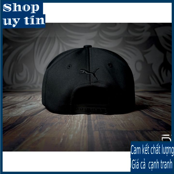 Freeship - MŨ NÓN KẾT LƯỠI TRAI SNAPBACK PM GOLF THỜI TRANG NAM NỮ CAO CẤP - màu đen